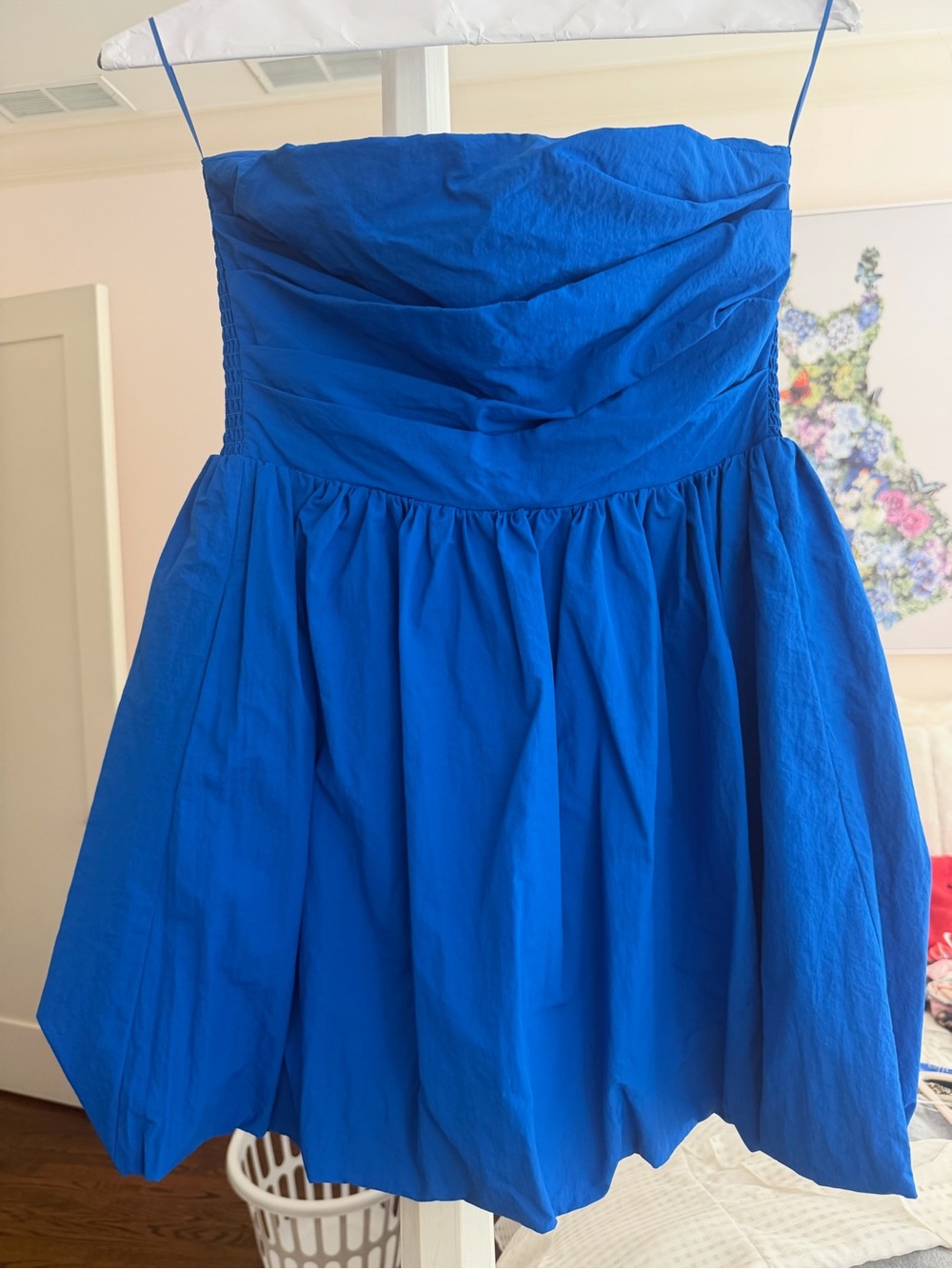 Amanda Uprichard Electric Blue Strapless Bubble Dress